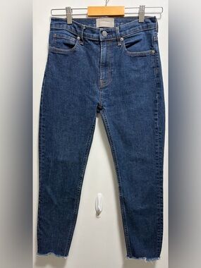 Everlane High Rise Ankle Jeans Raw Hem Women’s Size 27